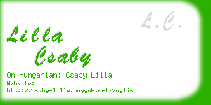 lilla csaby business card